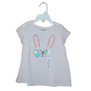 Jumping Beans Toddler Softest Tee Glasses Bunny Size 24M